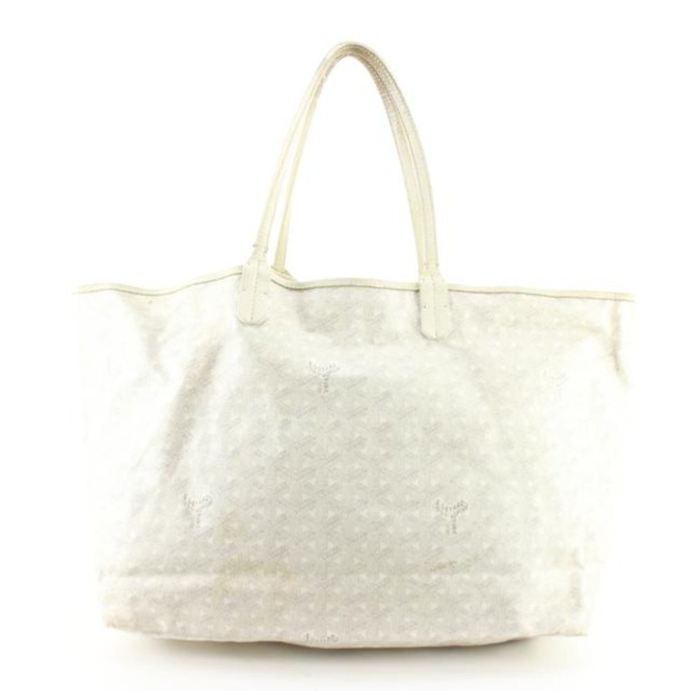 Goyard White Chevron St Louis Tote PM with Pouch 58gy628s - Picture 6 of 12